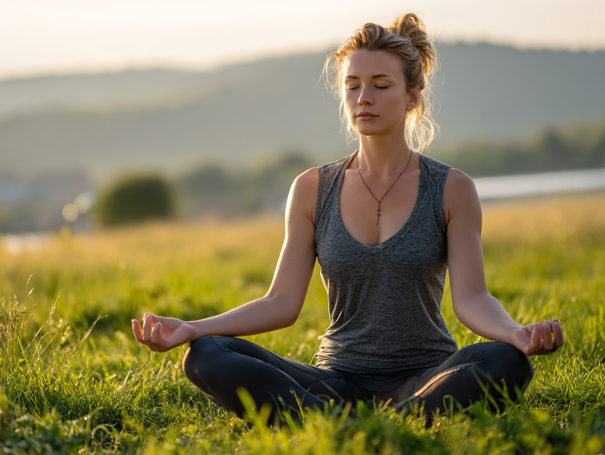 Meditácia v lotus pozícii